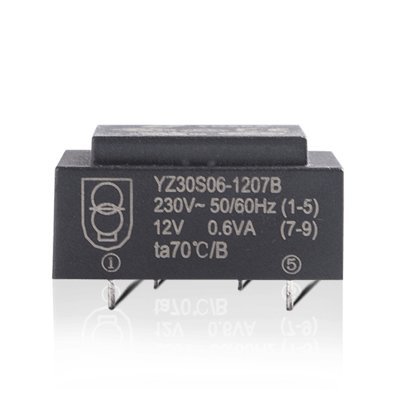 YZ30S08-1207B ترانسفورماتور 50 هرتز نصب PCB با فرکانس پایین 0.8 VA